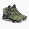 Stivali da trekking da donna Salomon X Ultra 4 MID GTX verde petrolio/magenta/almound 4