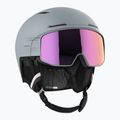 Casco da sci Salomon Driver Prime Sigma Plus ferro battuto/argento rosa/blu cielo 8