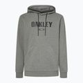 Felpa con cappuccio Oakley PO da uomo, nuova, grigio atletico