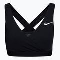 Reggiseno Nike Swoosh nero/bianco per il fitness e l'allattamento