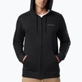 Felpa Columbia Logo Fleece Full Zip uomo nero/csc manica logo trekking