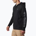 Felpa Columbia Logo Fleece Full Zip uomo nero/csc manica logo trekking 4