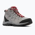 Stivali da trekking da donna Columbia Redmond III Mid Wp vapore/corallo rosso 10