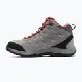 Stivali da trekking da donna Columbia Redmond III Mid Wp vapore/corallo rosso 11