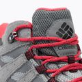 Stivali da trekking da donna Columbia Redmond III Mid Wp vapore/corallo rosso 7