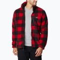 Felpa trekking uomo Columbia Winter Pass Print Fleece mountain red check