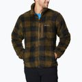 Felpa da trekking Columbia Winter Pass Print Fleece verde oliva a quadri da uomo