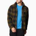 Felpa da trekking Columbia Winter Pass Print Fleece verde oliva a quadri da uomo 3
