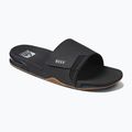 REEF Fanning Slide nero/argento infradito da uomo 9