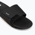 REEF Fanning Slide nero/argento infradito da uomo 7