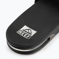 REEF Fanning Slide nero/argento infradito da uomo 8