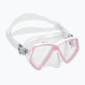 Maschera subacquea Mares Pirate trasparente/rosa per bambini