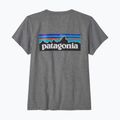 Maglietta da trekking Patagonia P-6 Logo Responsibili-Tee gravel heather da donna 5