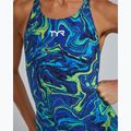 Costume da bagno intero donna TYR Thresher Open Back Hyperblitz blue/green 5