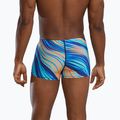 Boxer nuoto uomo TYR Durafast Elite Riptidal Square Leg teal/arancio 2