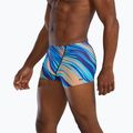 Boxer nuoto uomo TYR Durafast Elite Riptidal Square Leg teal/arancio 3