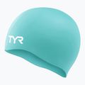 Cuffia TYR senza rughe in silicone turchese