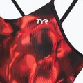 Costume da nuoto intero donna TYR Durafast Elite Waveform Cutoutfit red 3