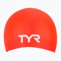 Cuffia da nuoto TYR Long Hair Wrinkle Free Silicone bright red