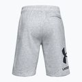 Pantaloncini da allenamento Under Armour Rival Fleece mod grigio chiaro/ nero da uomo 4