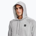 Felpa da uomo Under Armour Rival Hoodie mod grigio chiaro erica/nero 7