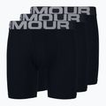 Under Armour Charged Cotton boxer uomo 6 In 3 pezzi nero/nero/nero