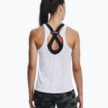 Canotta Under Armour Fly By bianco/bianco/riflettente da donna per il running 4
