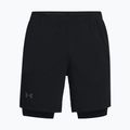 Under Armour Launch Sw 7'' 2N1 pantaloncini da corsa da uomo nero/nero/riflettente