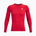 Under Armour HG Armour Comp rosso/bianco da uomo a maniche lunghe per l'allenamento 5