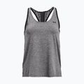 Under Armour UA Knockout Mesh Back Tank canotta jet gray light heather/nero/nero da donna per allenamento 5