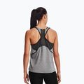 Under Armour UA Knockout Mesh Back Tank canotta jet gray light heather/nero/nero da donna per allenamento 3