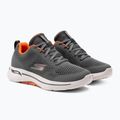 Scarpe da uomo SKECHERS Go Walk Arch Fit Idyllic carbone/bianco/arancio 4