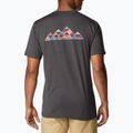 Maglietta Columbia Tech Trail Graphic uomo nero heather/summits 7 grafica trekking 4