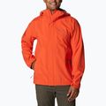 Giacca da pioggia Columbia Earth Explorer da uomo, rosso quarzo