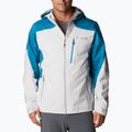 Giacca da pioggia Columbia Titan Pass 2.5L da uomo grigio nimbus/marino scuro 6