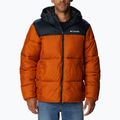 Piumino Columbia Puffect da uomo con cappuccio caldo rame/nero