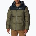 Piumino Columbia Puffect da uomo con cappuccio verde pietra/nero