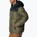 Piumino Columbia Puffect da uomo con cappuccio verde pietra/nero 4