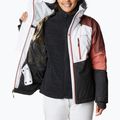 Giacca da sci Columbia Snow Slab Blackdot donna bianco/scuro/corallo scuro 4
