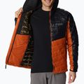 Piumino Columbia Platinum Peak da uomo con cappuccio caldo rame/nero 4