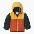 Piumino Columbia Powder Lite con cappuccio caldo rame/mango/nero per bambini