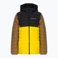 Piumino Columbia Powder Lite con cappuccio laser lemon/nero/delta per bambini