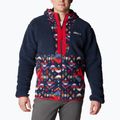 Felpa Columbia Backbowl Sherpa in pile coll navy/coll navy stampa rocky mtn da uomo