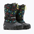 Sorel Flurry Print Boys nero/nero stivali da neve per bambini