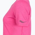 Maglietta da running Saucony Stopwatch SS fucsia heather da donna 4
