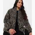 Felpa donna Sweaty Betty Plush Contrast Zip Up Fleece brown ink leopard print 4