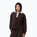 Felpa donna Sweaty Betty Revive Rugby espresso brown