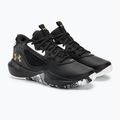 Under Armour Lockdown 6 scarpe da basket da uomo nero/nero/oro metallico 4