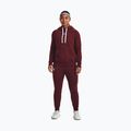 Felpa da donna Under Armour Rival Fleece Hb Hoodie rosso castagna/bianco 2