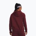 Felpa da donna Under Armour Rival Fleece Hb Hoodie rosso castagna/bianco 3